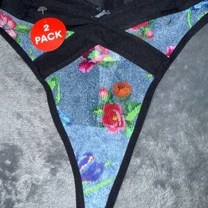 Floral Lace Thong 2-Pack